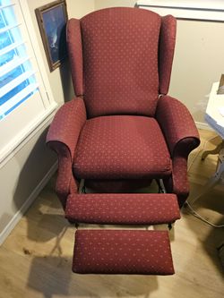 Red Wingback Recliner Chair
