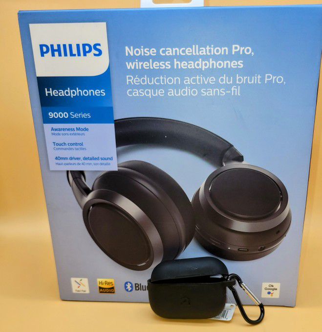 Philips H9505BK Over Ear Wireless Headphones Active Noise Canceling FRE/ITEM W/P