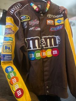 nascar m&m racing jacket button up