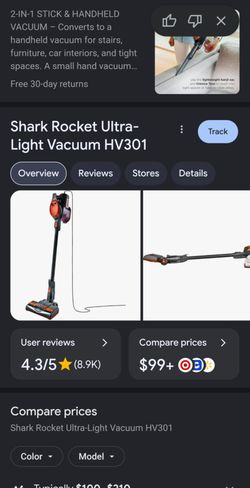 Shark upright vacuum