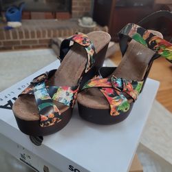 Candie's Floral Cakeeweefloral Platform Sandals Womens Asst. Size 6
