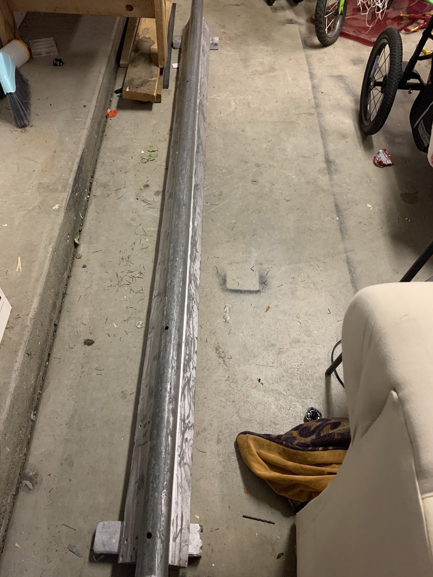 Skateboard grind rail