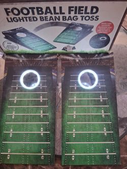 Football Field LED Lighted Bean Bag Toss (Cornhole)