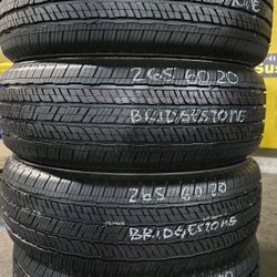 4 TIRES 265/60R20 BRIDGESTONE DUELER HT  Installed $600 ALL 4 INSTALLED 
