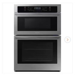 Samsung 30 in. 1.9/5.1 cu. ft. Wi-Fi Connected Electric Microwave Combination Wall Oven in Stainless Steel
