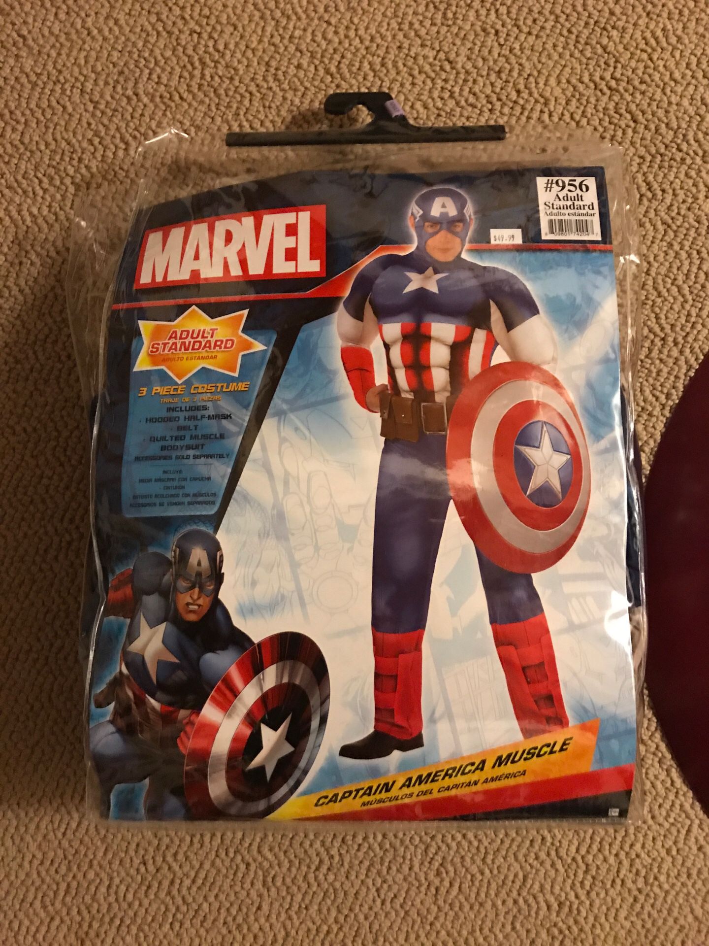 Captain america adult costume and full size shield (marvel)