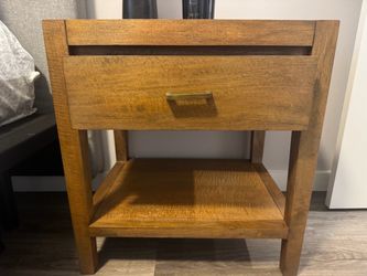 Crate and barrel nightstands and bench