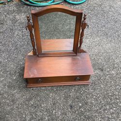 Antique 1920’s Jewelry Box With Mirror