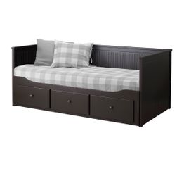 HEMNES daybed with 3 drawers + 2 mattresses