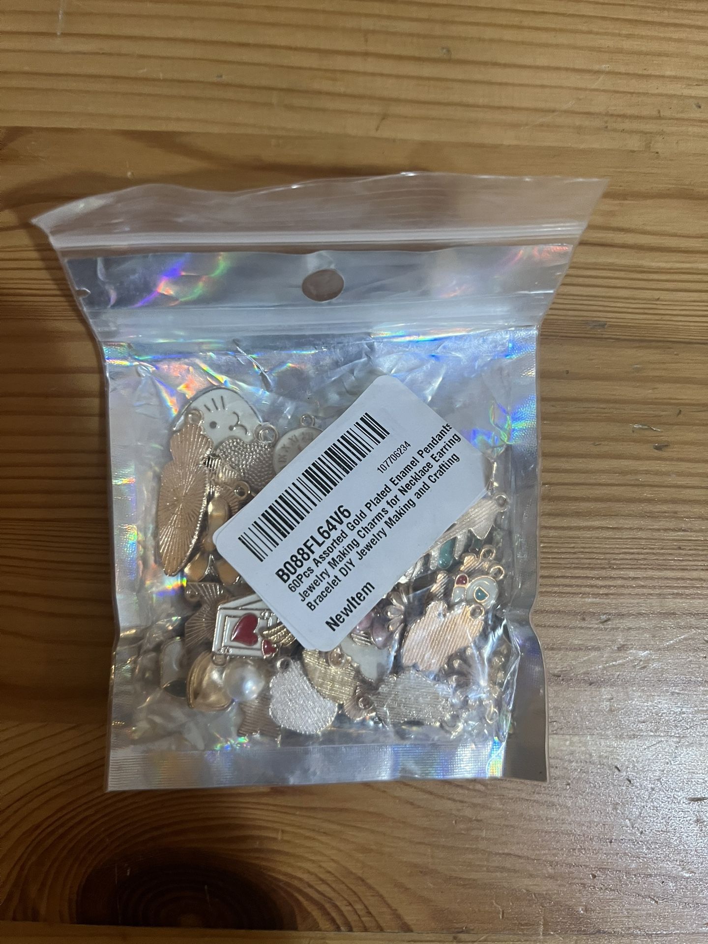 60pcs Cute Charms Assorted Gold Plated Enamel Pendants Jewelry Making Charms for Necklace Earring Bracelet DIY Jewelry Making and Crafting Brand New $