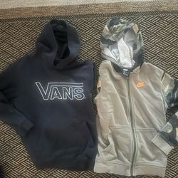 Vans Hoodie, And Nike Zip Up Jacket