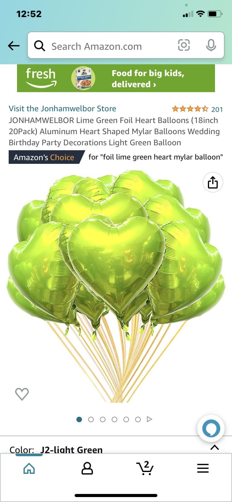 JONHAMWELBOR Lime Green Foil Heart Balloons (18inch 20Pack) Aluminum Heart Shaped Mylar Balloons Wedding Birthday Party Decorations Light Green Balloo