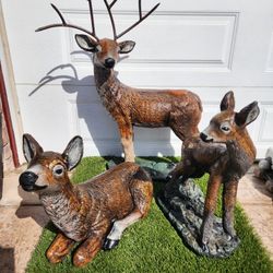 Set Of Deer Statues For Sale