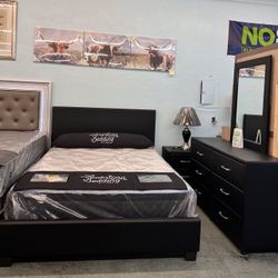 🔥Hot Deal🔥Brand New Full Size Bed Frame, Dresser, Mirror And Nightstand $499, Finance Available, Delivery Available 