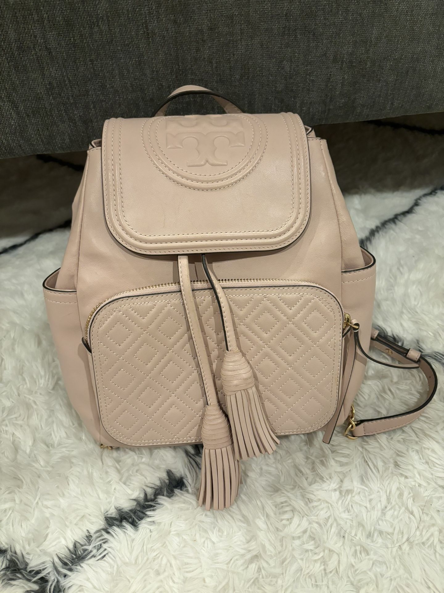 Tory Burch Fleming Pink Backpack