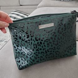 Green & Black Leopard Large Cosmetic 💄bag