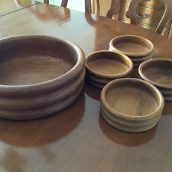 Kalmar MCM Teak Salad Bowl Set
