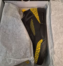 Yellow & Black Jordan Spizikes Size 10.5 w Matching Snapback