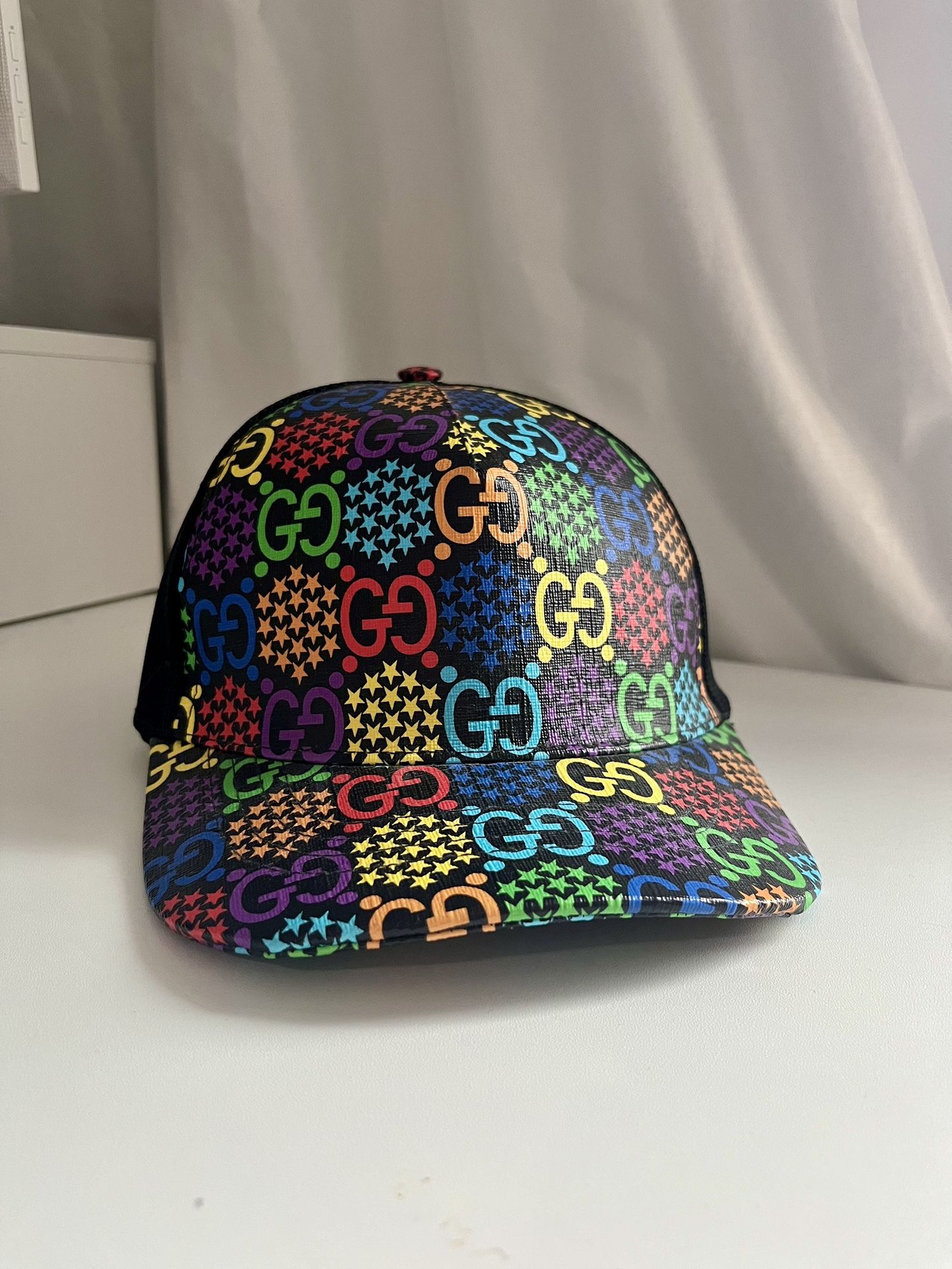 Gucci Psychedelic GG Rainbow Monogram Baseball Hat