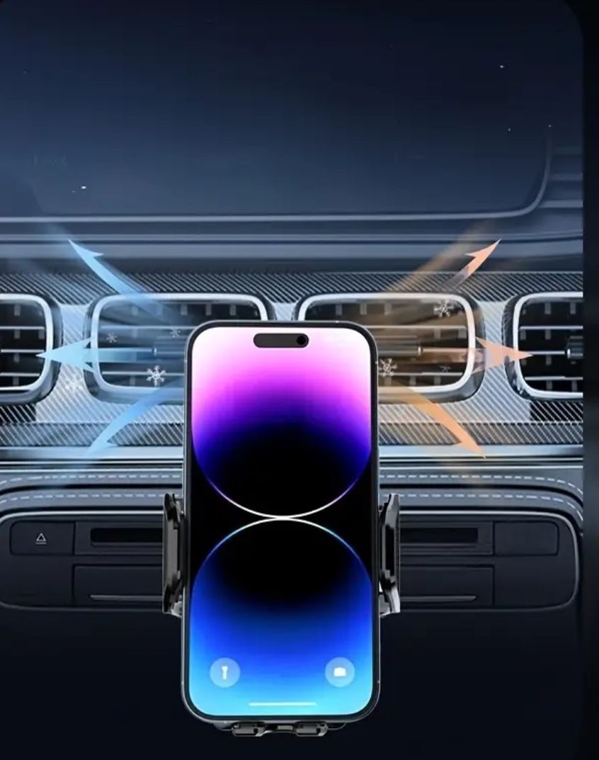 Universal Car Phone Mount – Auto-Lock Grip, Adjustable, Fits All Phones