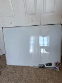 Large Dry Erase Whiteboard with magnetic erasers