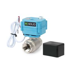U.S. Solid Motorized Ball Valve - IP67 3/4inch Stainless Steel Ball Valve 110-230V with Waterproof Cover, Full Port, 2 Wire Auto Return, NPT, Normally