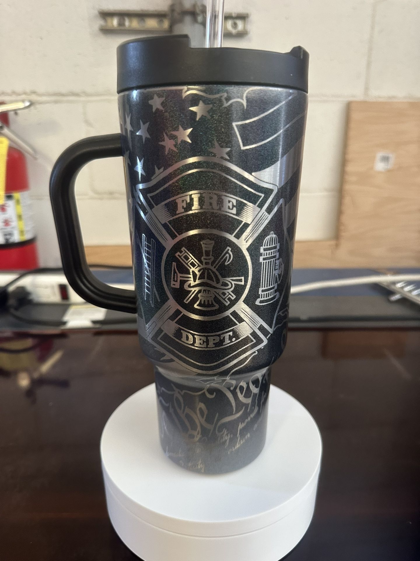 Firefighter 40oz Full Wrap Tumbler