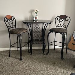 Bar / Cocktail Height Table w/ Matching Chairs