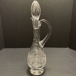 Ornate French Glass Wine Decanter