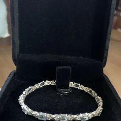 Diamond & Sapphire Tennis Bracelet