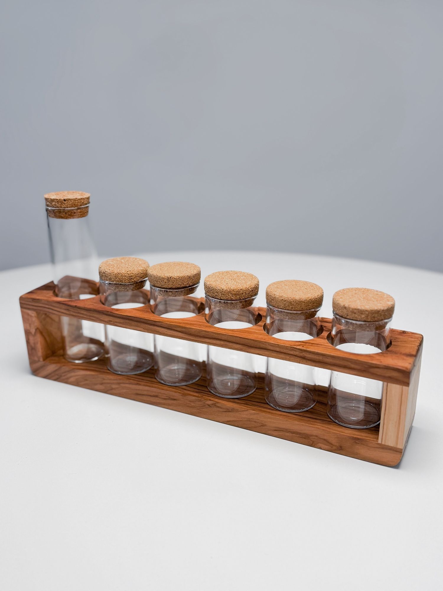 CB - Maia Olivewood 6-Jar Spice Rack 