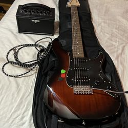  Yamaha PAC012DLX Pacifica Series HSS Deluxe Electric Guitar And BOSS Katana-Mini