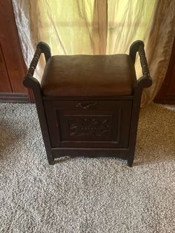 Antique Wood seat with Storage