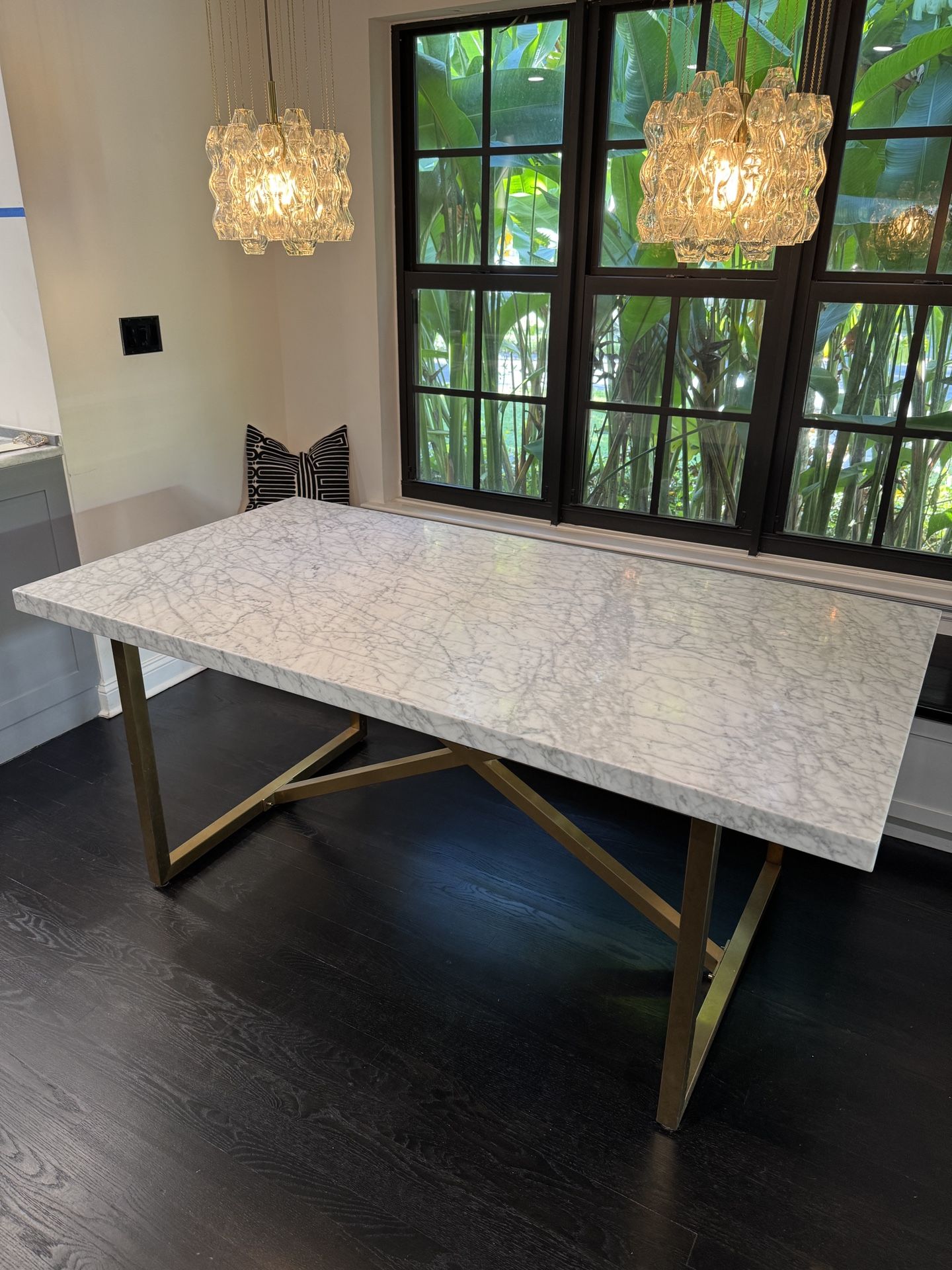Restoration Hardware Torano Marble Dining Table 72”x38”
