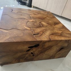 Upscale Teak Solid Wood Coffee Table 39” Sqr. 16” Height