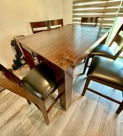 Heavy wooden table