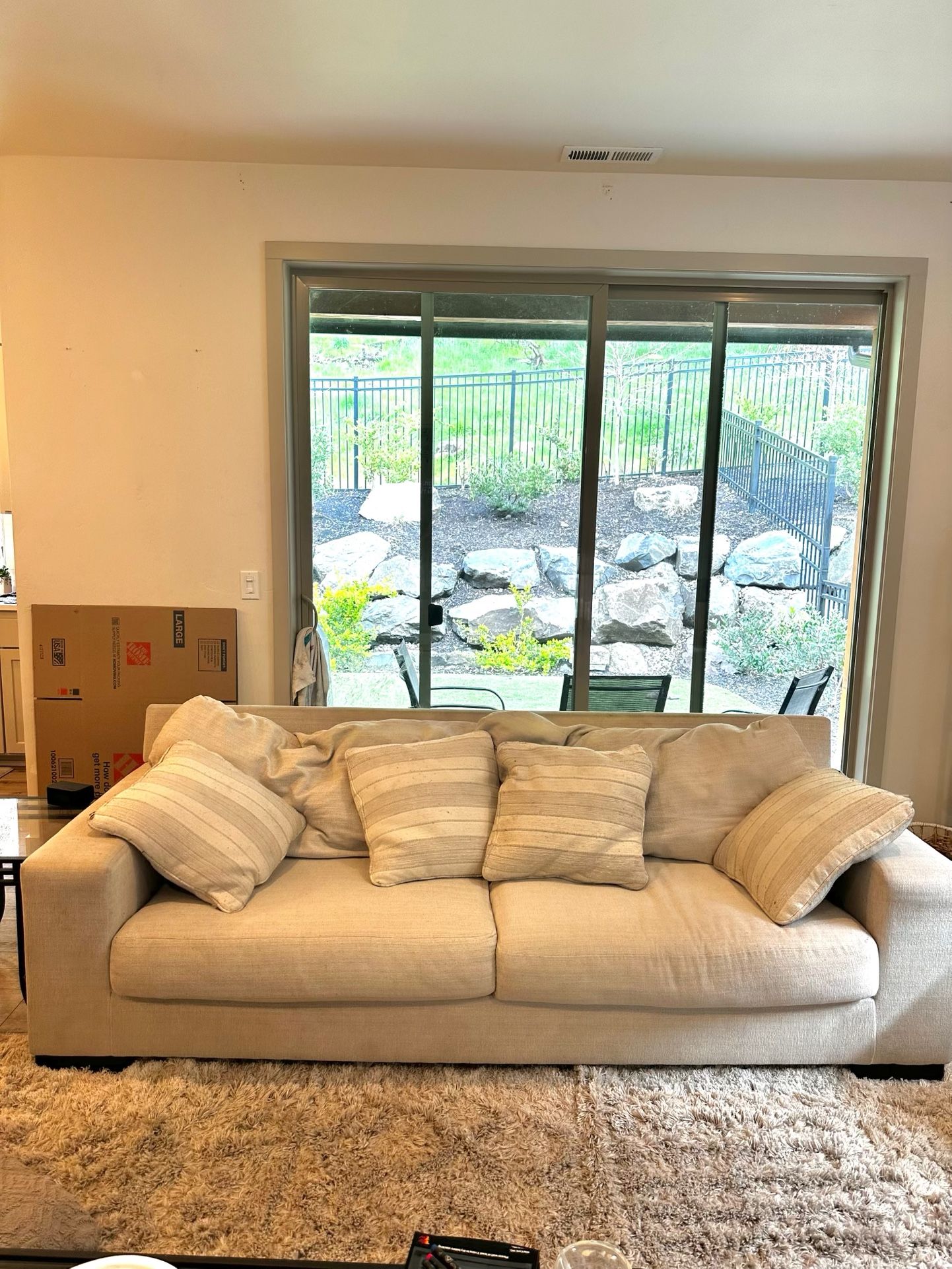 Used Cream Couch and Loveseat