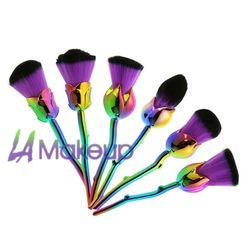 6pcs rose flowers shape makeup brush set