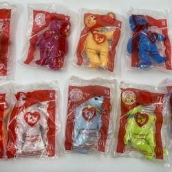 Vintage McDonald’s 25th Anniversary COMPLETE set of 12 Teenie Beanies NIP