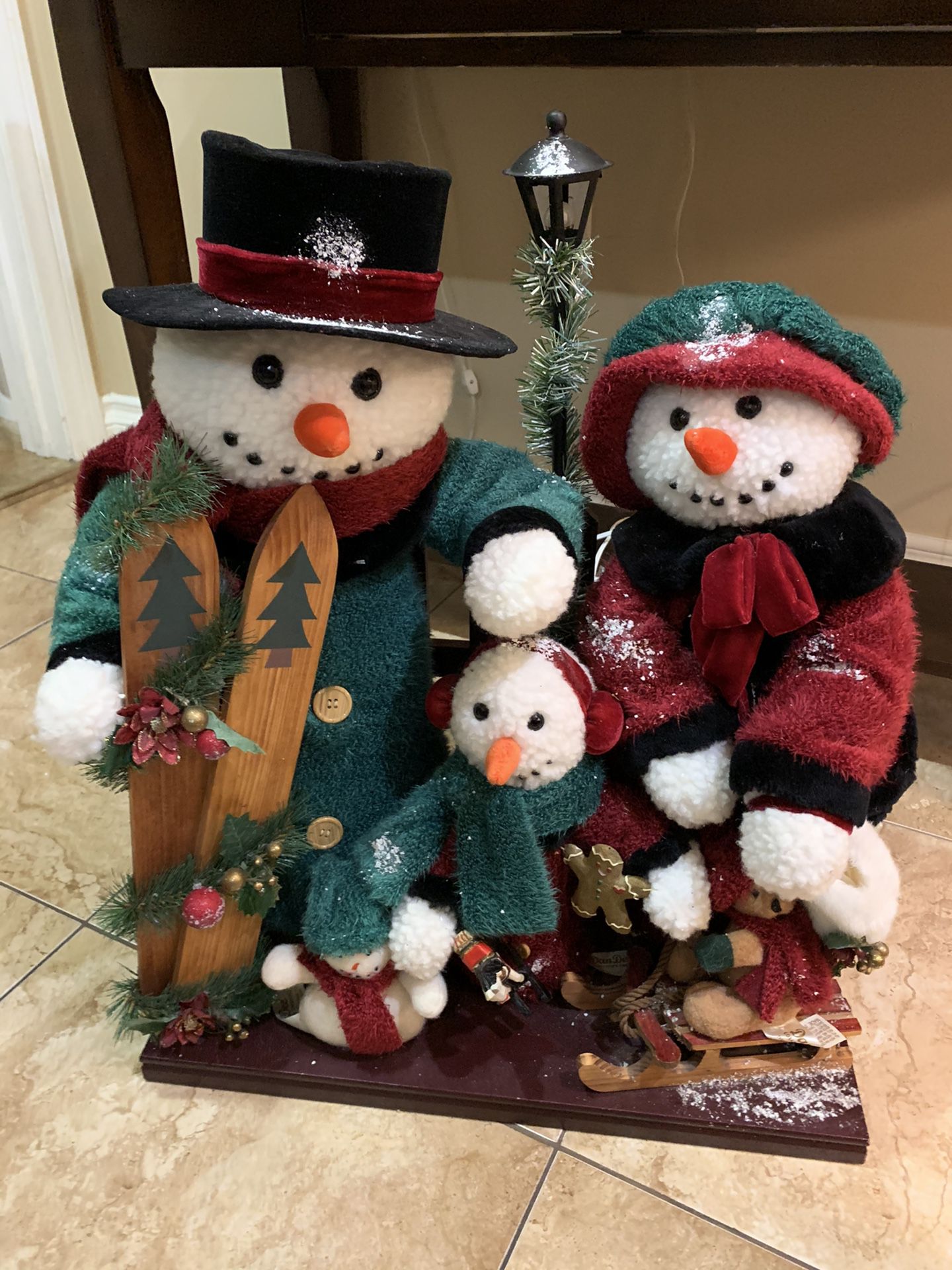 Christmas snowman family