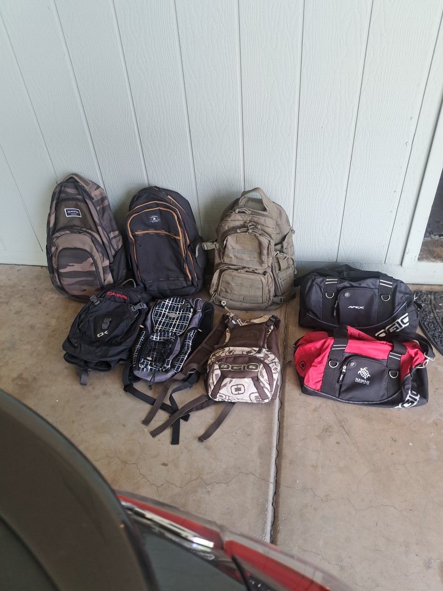 Backpacks, Duffel Bags, Hydration Packs