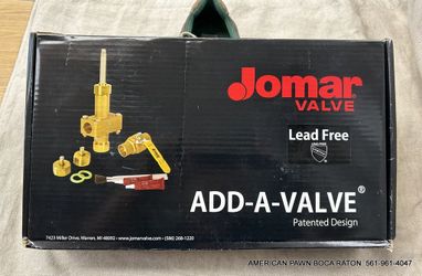 Jomar Valve Add-A-Valve 800-108ADDG Emergency Shut Off Device, 2 in Nominal, Forged Brass Body New in open package 