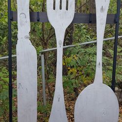 Giant Silverware Cutlery Fork Knife Spoon Kitchen Resturant Decor