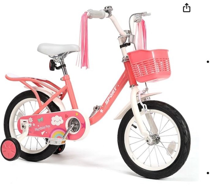 14 Inch Girls Pink Bike New