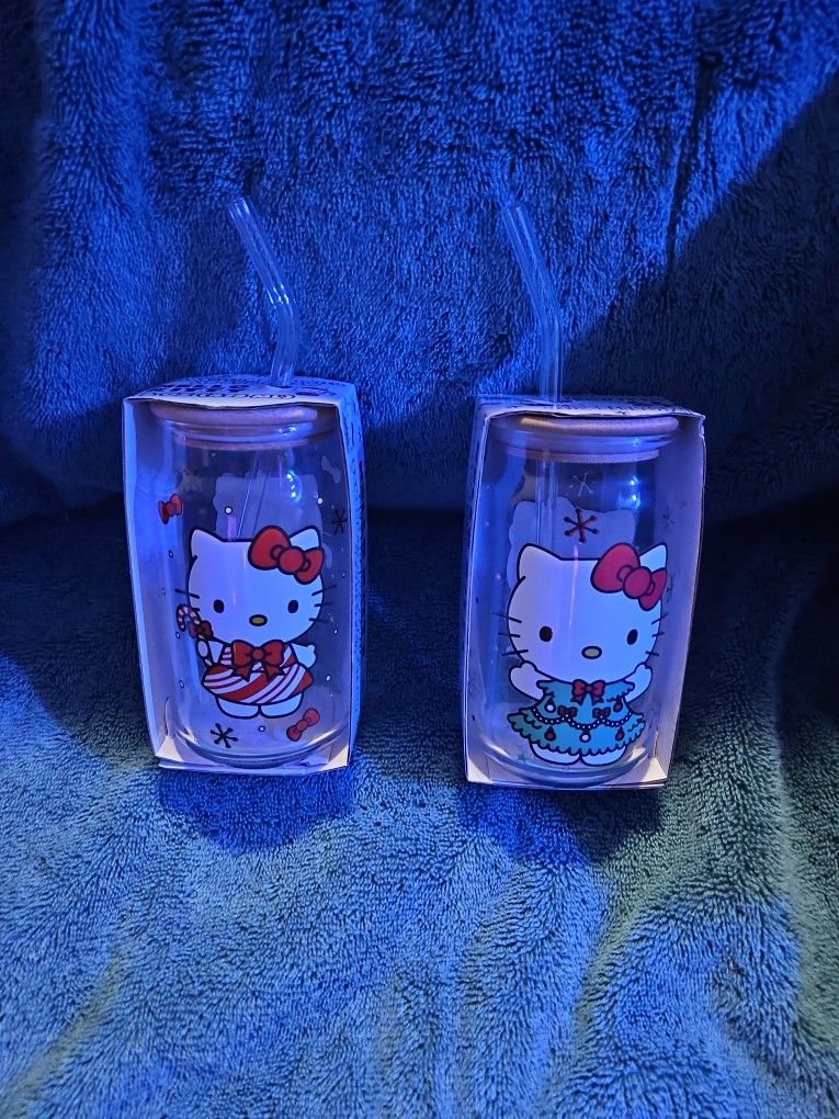 Hello Kitty 16oz Glass Tumblers
