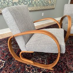 Vintage Gilbert Rohde Art Deco Bent Arm Chairs