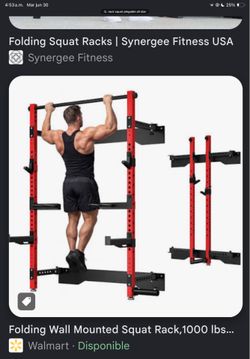 Complete Space-Saving Home Gym! (Folding Rack + 200 lbs Weights + Olympic Bar