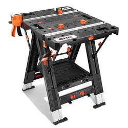 2-in-1 Multifunctional Folding Workbench Table Unfold Size(in.): 25 X 31.1 X 31.8