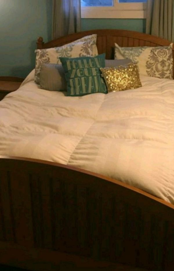 Queen Bed Frame With Mattress And Box Spring Only For Today Queen Bed Frame With Mattress And Box Spring Only For Today 290 Local Delivery Available Furniture In University Place Wa Offerup