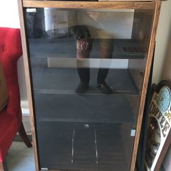 Media Cabinet With Glass Door